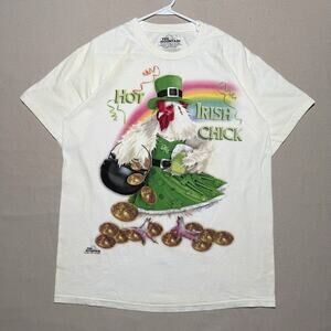 The Mountain SIZE L Hot Irish Chick Yellow Tie Dye T-Shirt St. Patrick’s Day